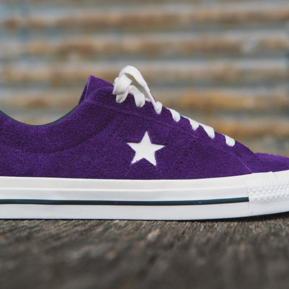 CONVERSE One Star Pro OX Skateboard in Night Purple/Egret/Black - Picture 8 of 16